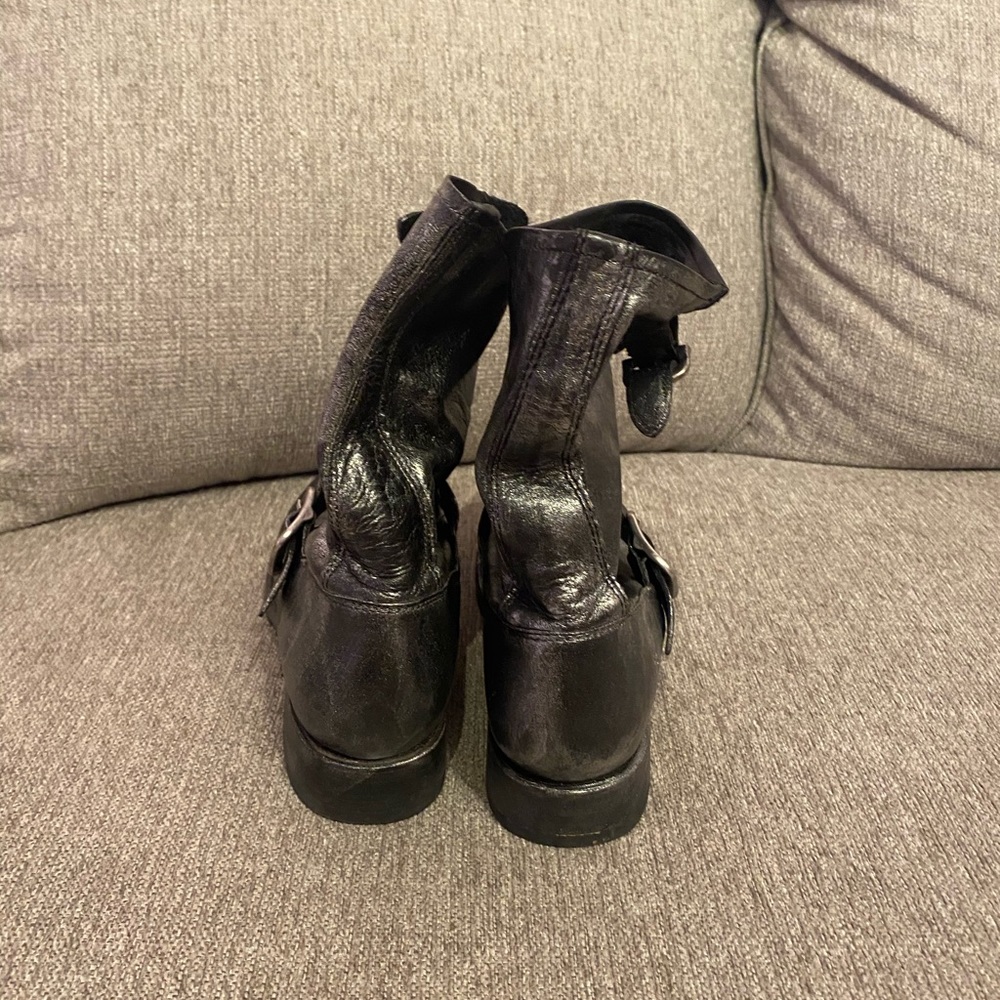 Frye Veronica Slouch Boots Black Metallic